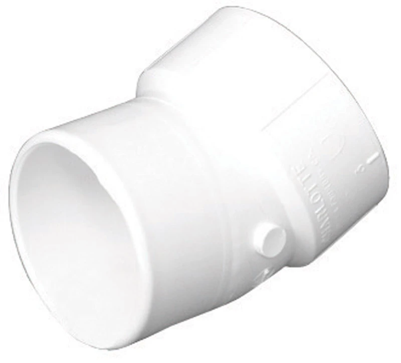 Schedule 40 PVC DWV Street Elbow, 22-1/2 Degree, 2 In.