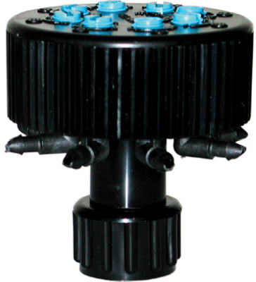 Hydro-Port Adjustable Eight-Outlet Bubbler, Up to 30 GPH Per Outlet, 1/2 in. FPT Inlet