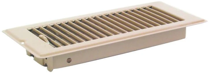 Metal Mobile Home Floor Register, Brown, 5-3/8 x 12-3/16 In.