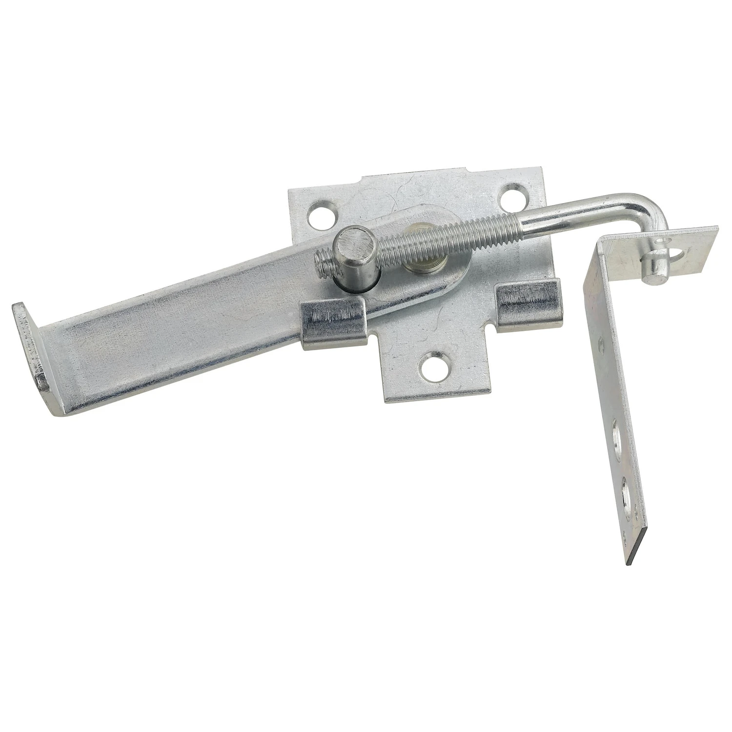 Hook Jamb Latch Fits Barn Door Frames 1-1/2 & 3-1/2 In. Thick, Cam-Action, Zinc, 4 In.