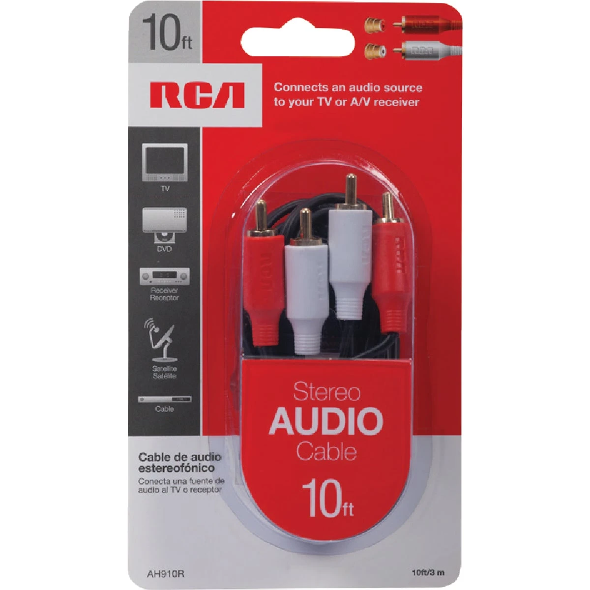 Stereo Dubbing Cable, 10 Ft.