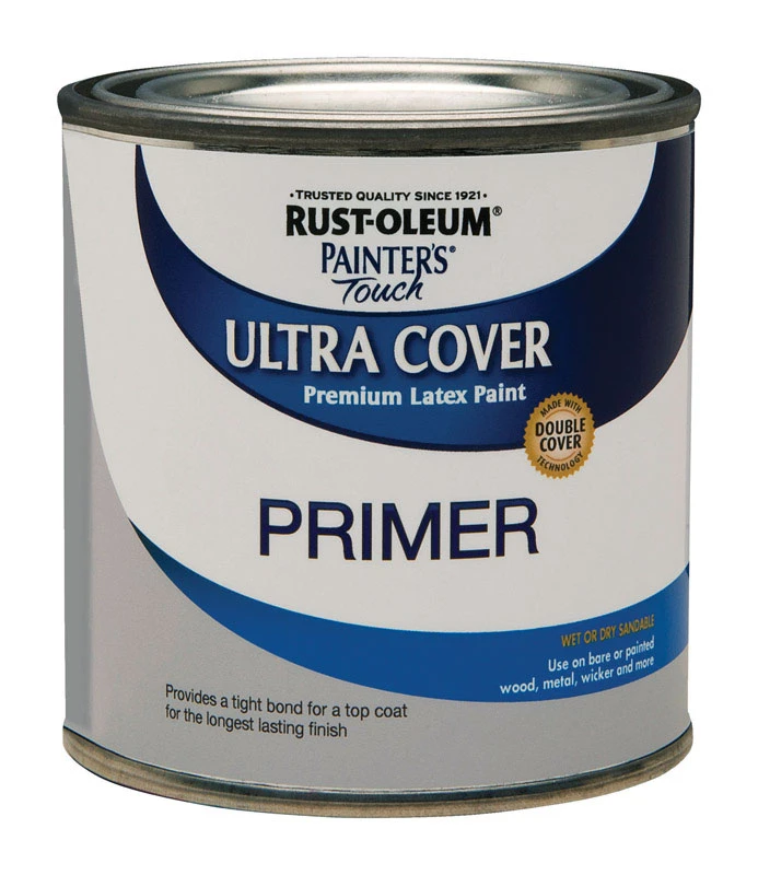 Painter's Touch Ultra Cover Latex Primer Paint, Gray, 1/2-Pt.