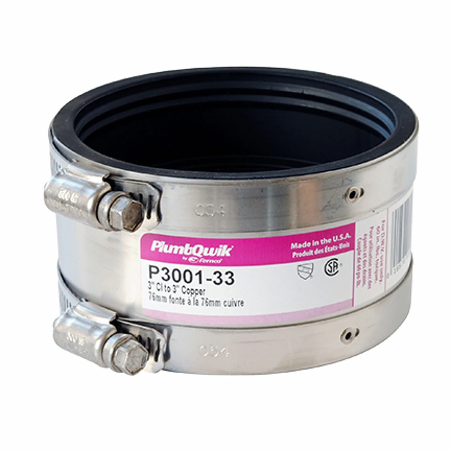Pipe Fitting, Shielded Coupling, 3 In.