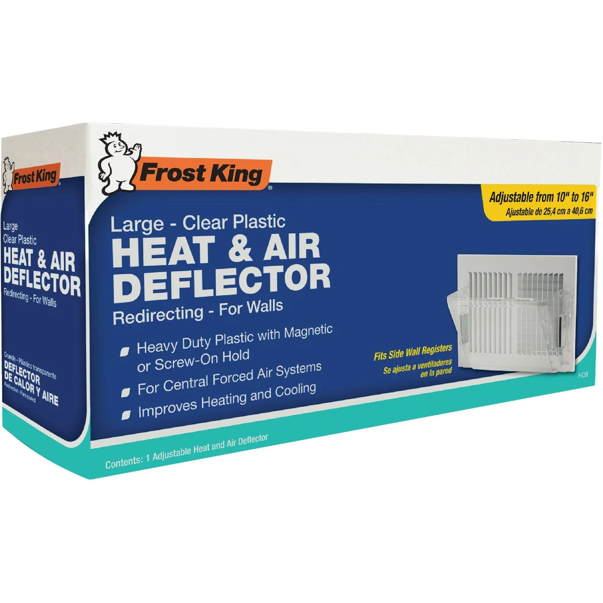Heat & AC Deflector, Magnetic, Heavy-Duty, 16 In.