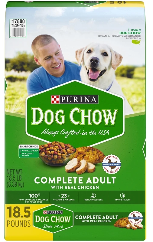Dry Dog Food, Adult Formula, 18 Lbs. Bag