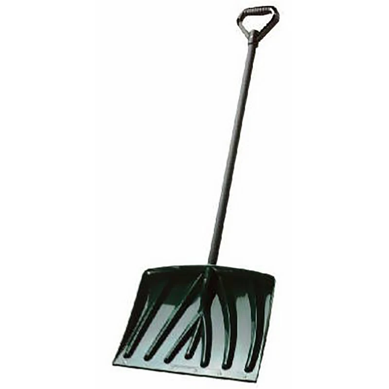 Poly Snow Shovel With D-Grip Handle, Black, 18 In.