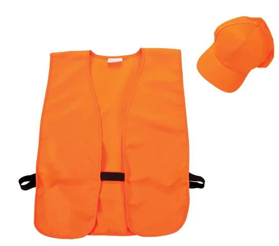 Hat & Vest Combo, Orange, One Size