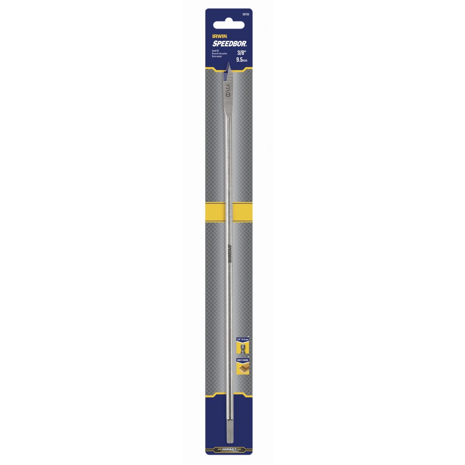 Speedbor Wood Boring Spade Drill Bit, 3/8 x 16 In.