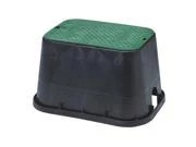 Nds 14 In. X 19 In. Rectangular Black & Green Valve Box With Cover Model 113bc