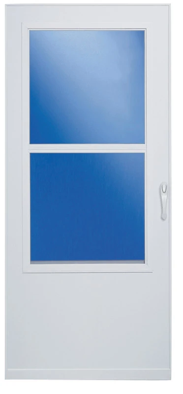 Storm Door, White Aluminum, Solid Wood Core, 36 x 81-In.