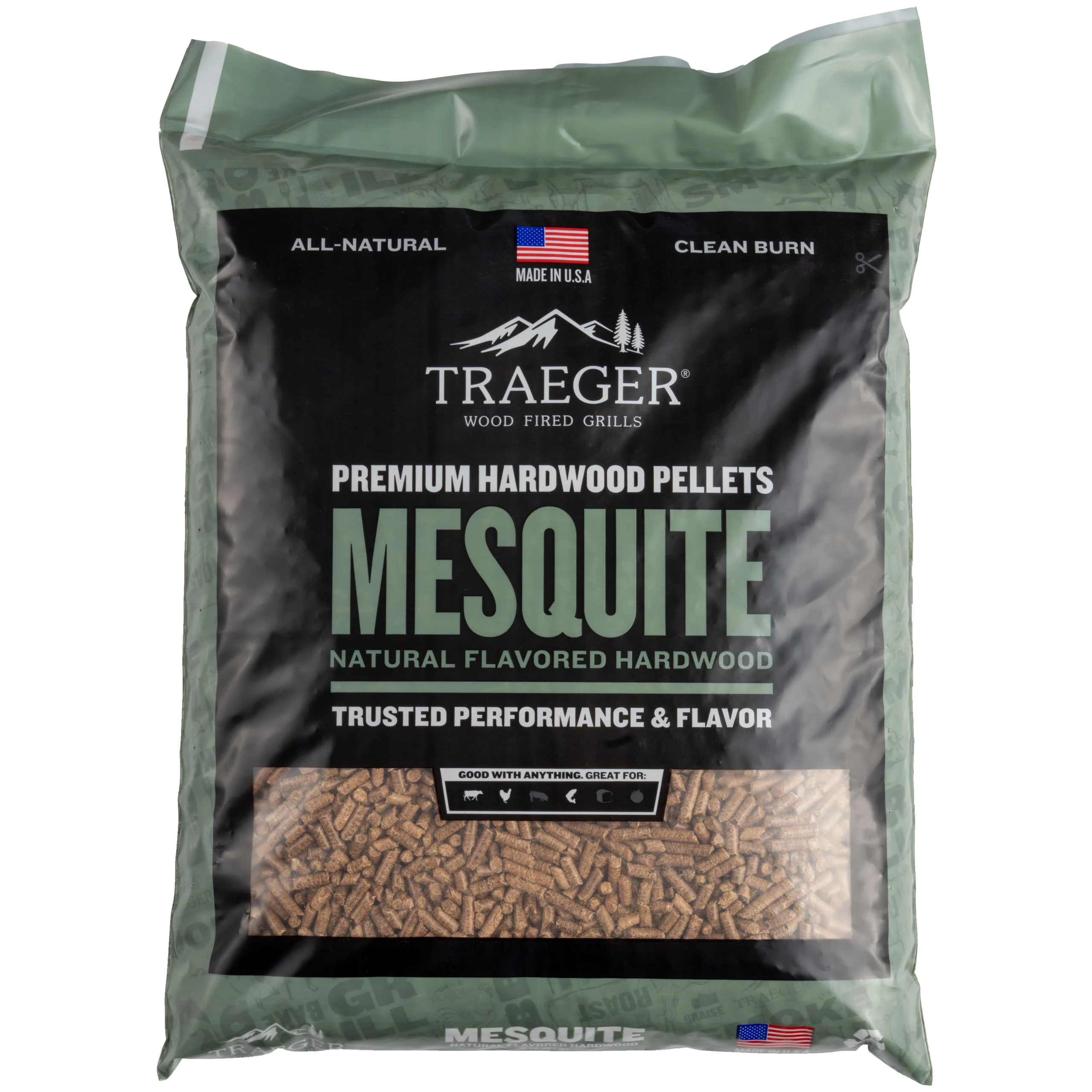 BBQ Hardwood Pellets, Mesquite, 20 Lb.