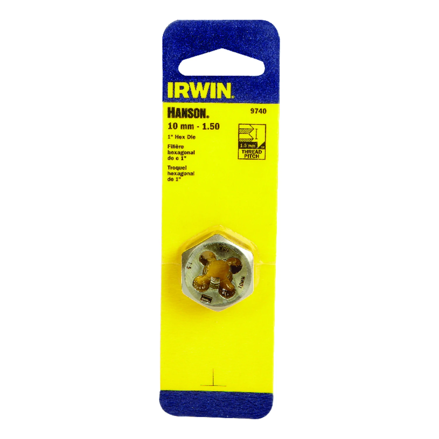 Hanson Metric Hexagon Die, 10mm x 1.50