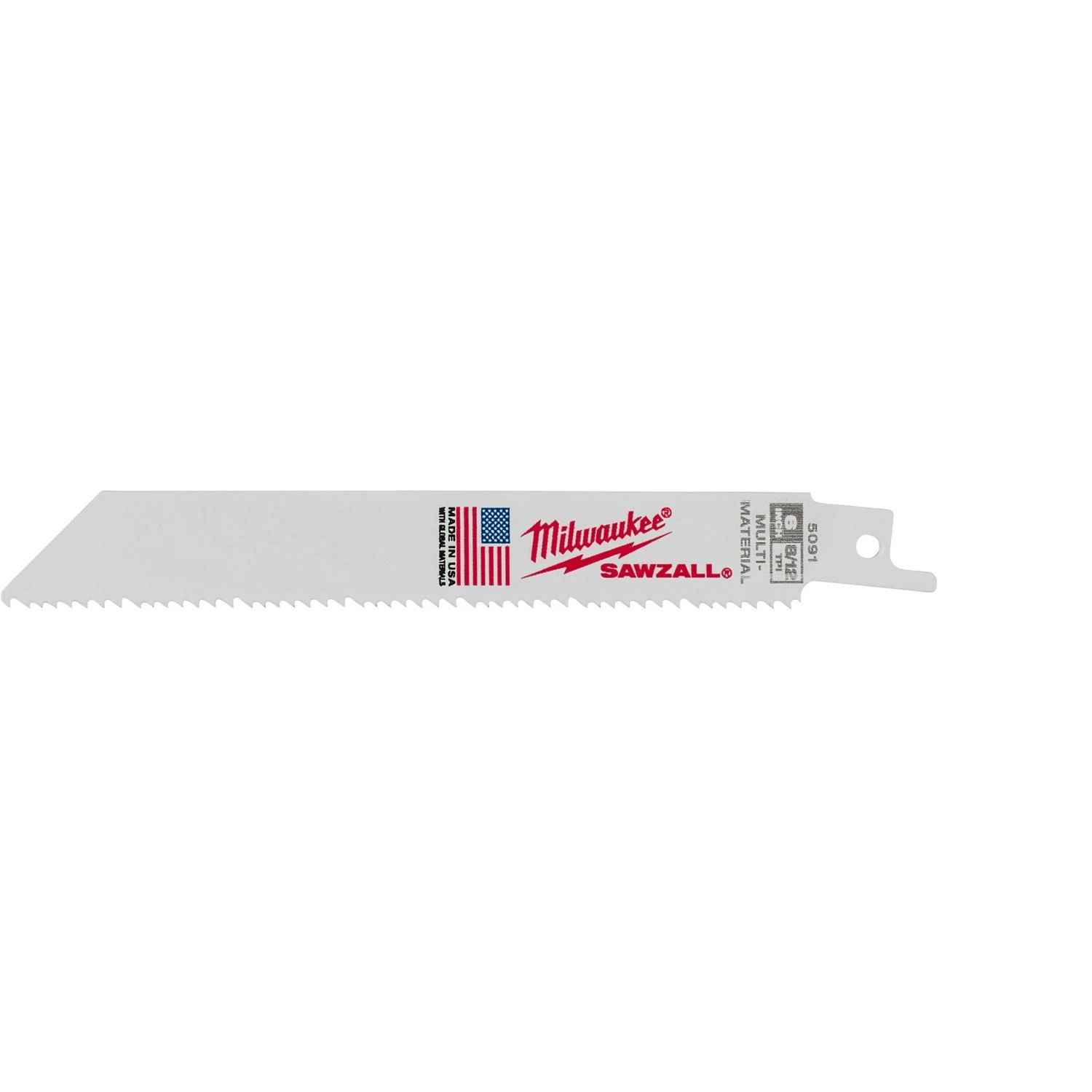 Reciprocating Saw Blades, Bi-Metal, 8/12 TPI, 6 In., 5-Pk.
