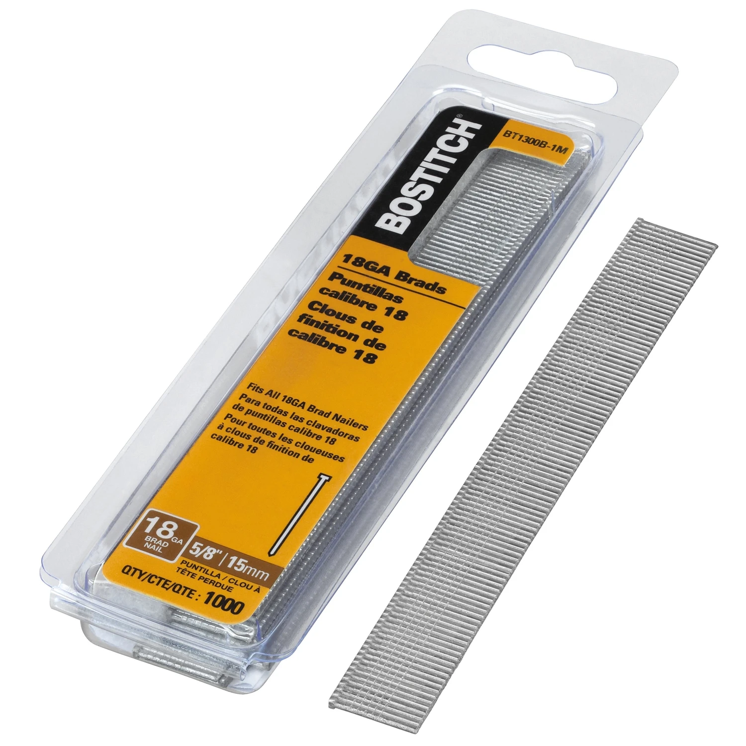 Power Brad Nails, 18 Gauge, 5/8 In., 3,000-Ct.