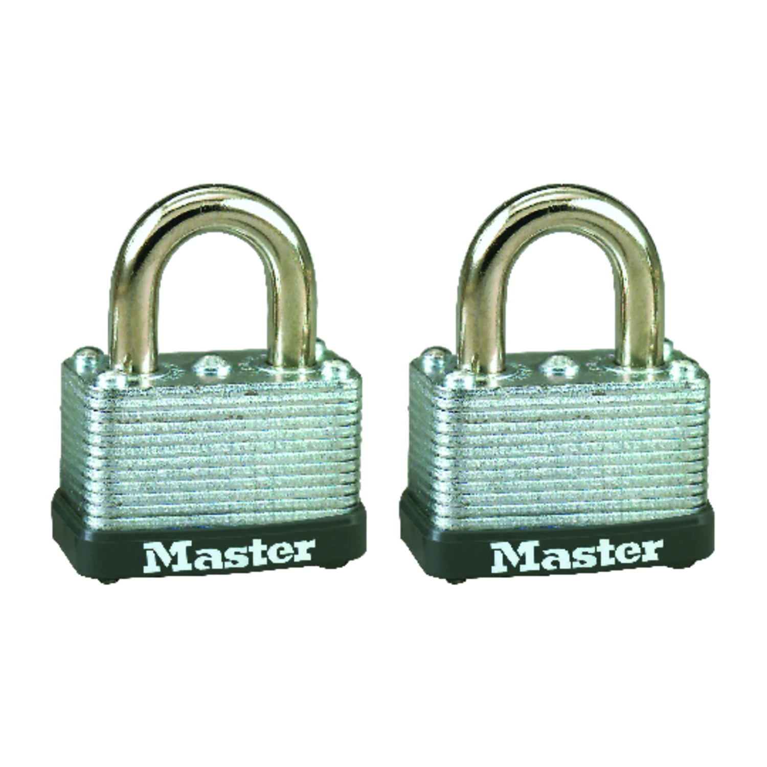 Keyed-Alike Padlock, Laminated Warded Steel,1-1/2 In., 2-Pack