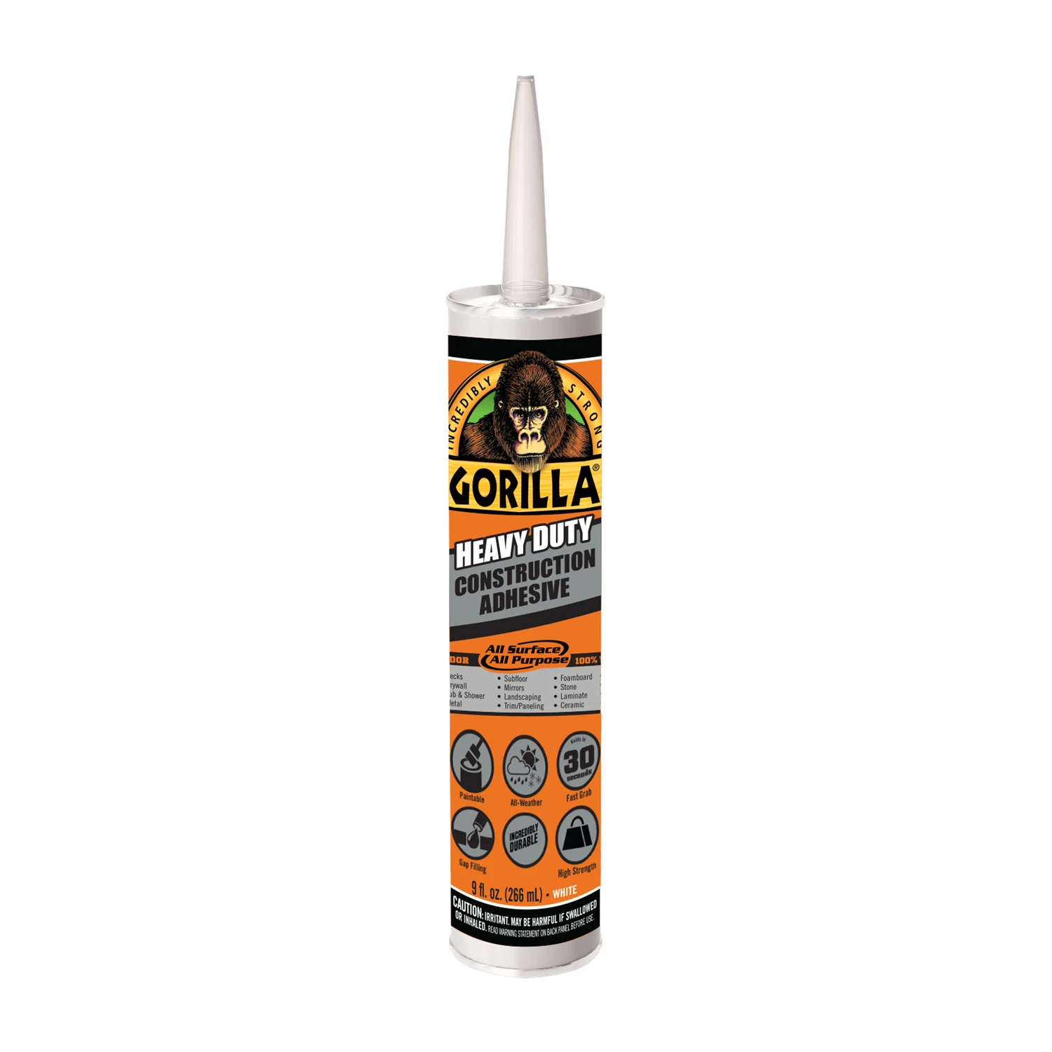 Heavy-Duty Construction Adhesive, 9-oz. Cartridge