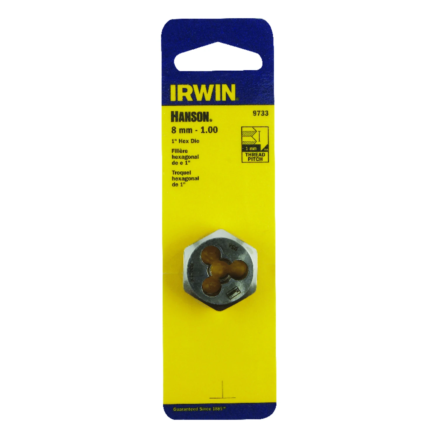 Hanson Metric Hexagon Die, 8mm x 1.00