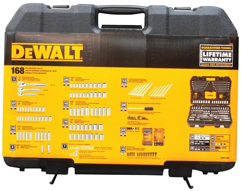 168-Pc. Mechanic's Tool & Socket Set, SAE & Metric