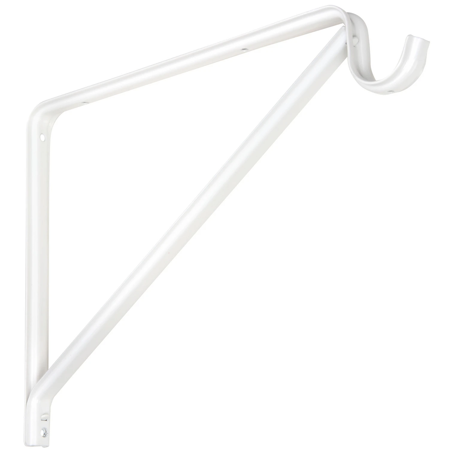 Shelf & Closet Rod Bracket, White Baked Enamel