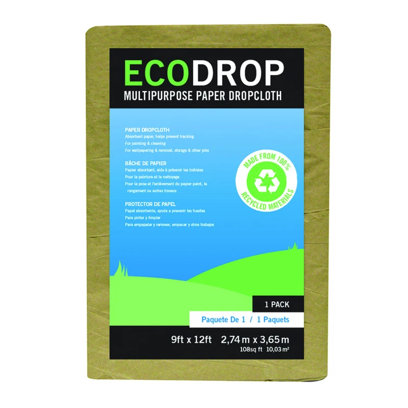 Paper Drop Cloth, Tan, 9 x 12-Ft.