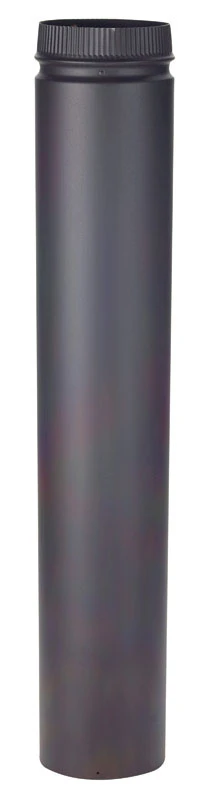 DSP Double Wall Stove Pipe, 6-Inch x 36-Inch Matte Balack Finish