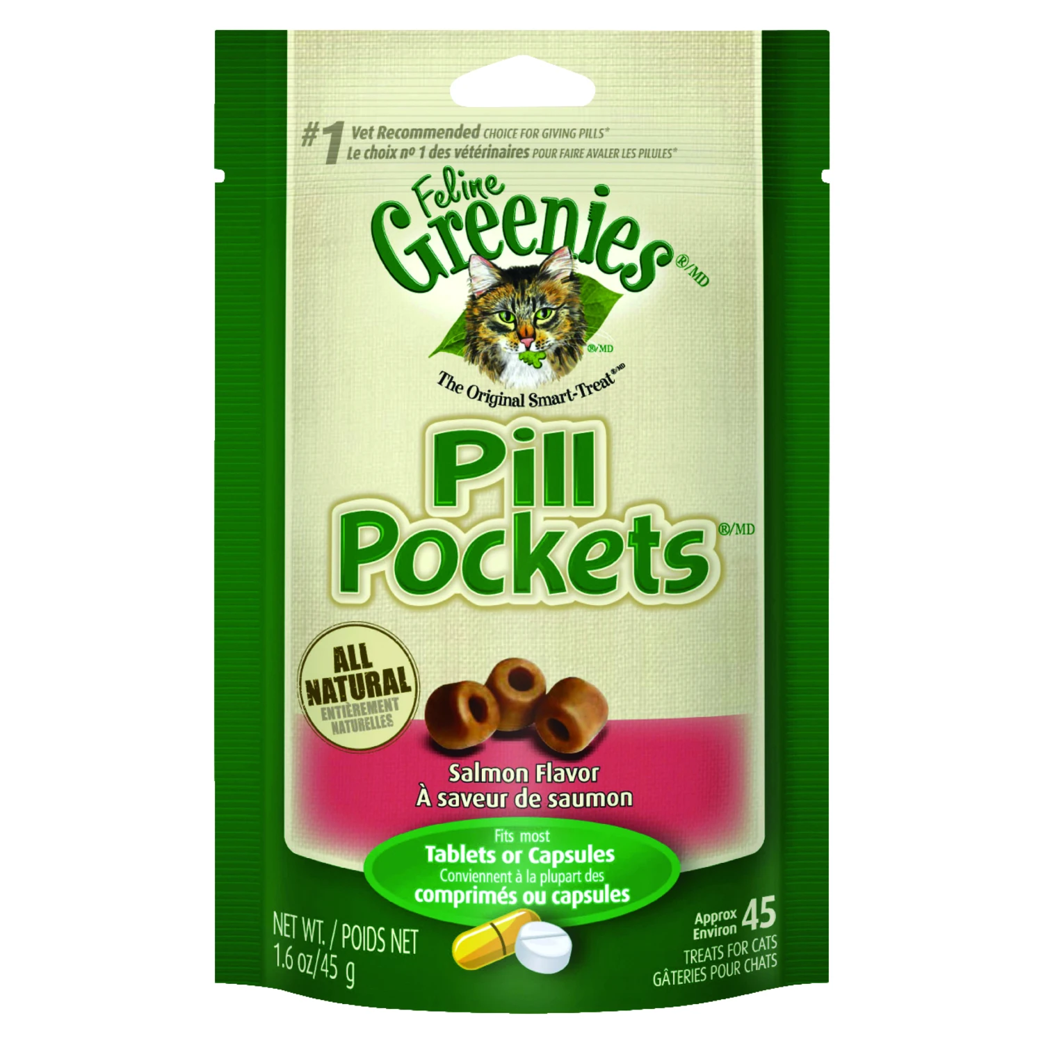 Pill Pocket Cat Treats, Salmon, 1.6 oz.