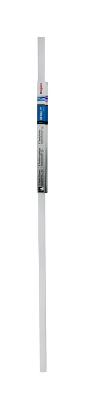 Wire Raceway Channel, White Plastic, 5-Ft.