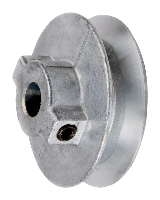 V-Groove Die-Cast Pulley, 1/2 Bore x 2 In. Dia.