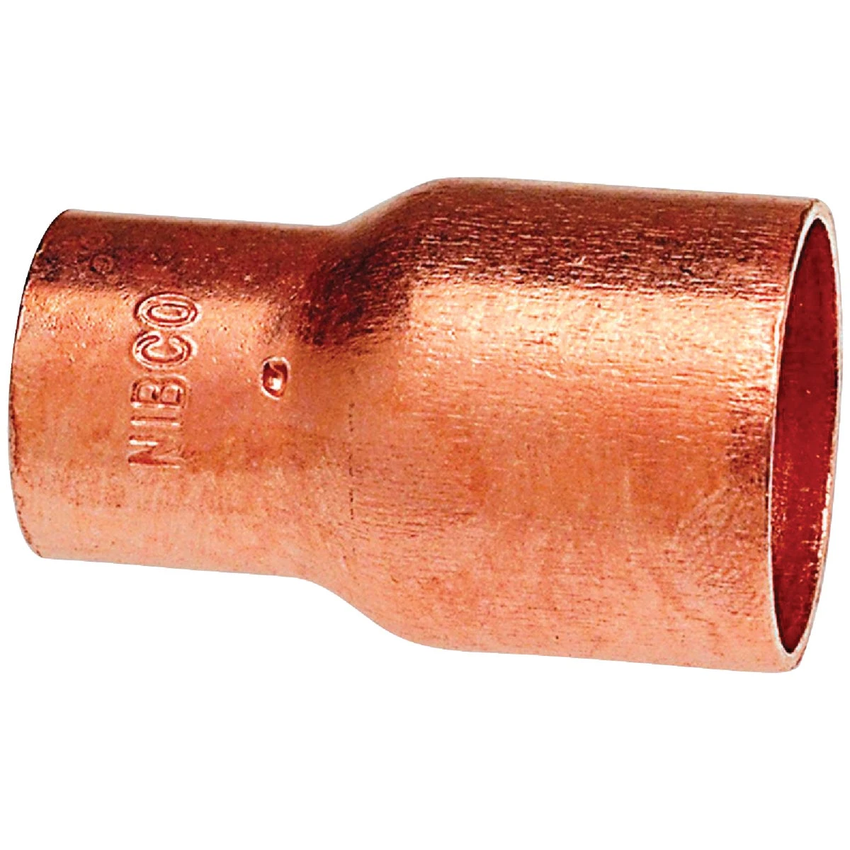 Copper Pipe Reducer Coupling With Stop, 1-1/4 x 1 In. CxC