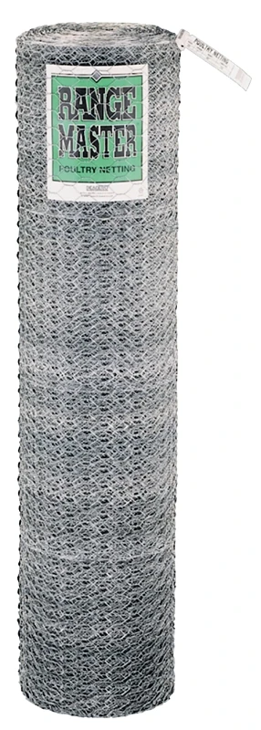 Rangemaster 6003 Galvanized Poultry Netting, 150 Ft L X 48 In W, 20 Gauge Hexagonal Mesh