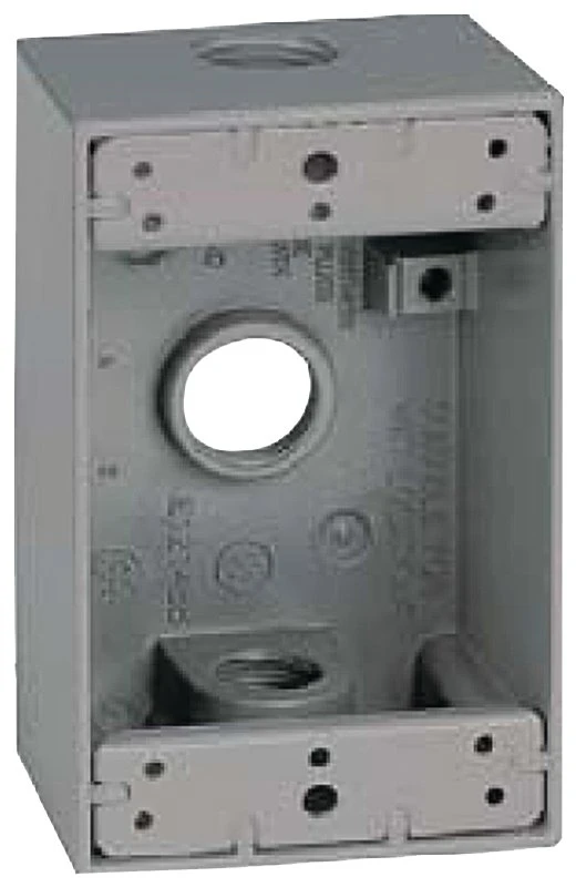 B-5v 1-gang Weatherproof Electrical Outlet Box With 3 Knockouts