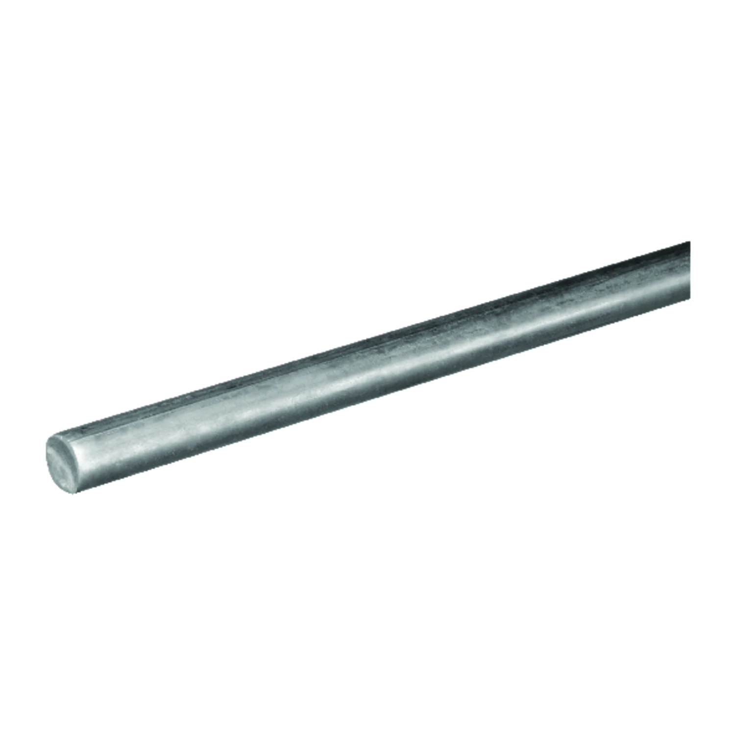 Steel Rod, Round, Zinc Plated, 1/2 x 36 In.