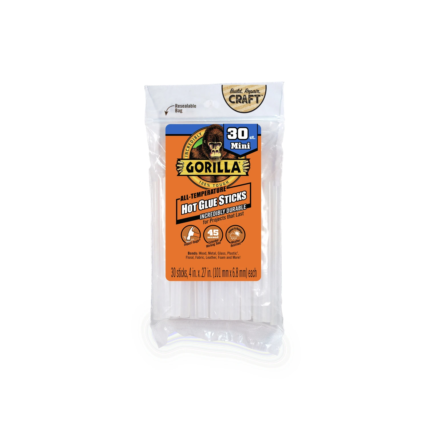 Hot Glue Sticks, Mini 4 In. Size, 30-Ct.