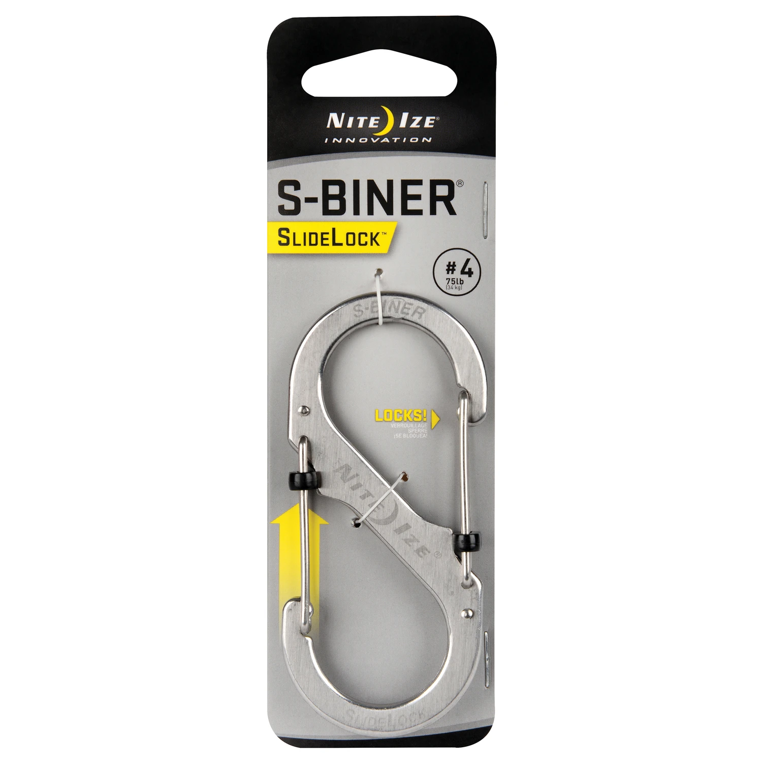 S-Clip, Slide-Lock, #4, Stainless Steel