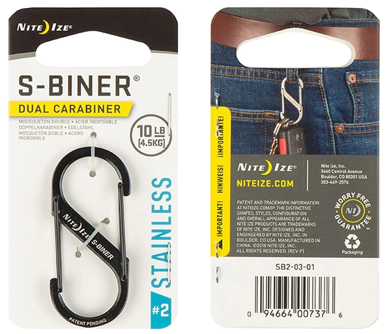 S-Biner, Black, Size 2
