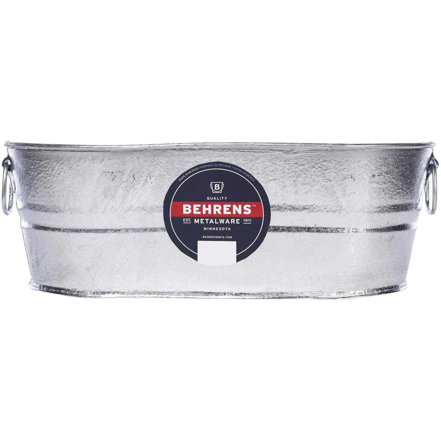 Oval Tub, Weather & Rust Resistant Steel, 4-Gals.
