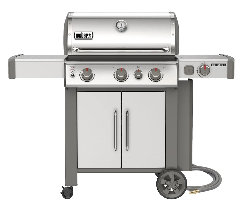 Genesis II S-335 3-Burner Natural Gas Grill, 39,000-BTUs + Side & Sear Burners, Stainless Steel