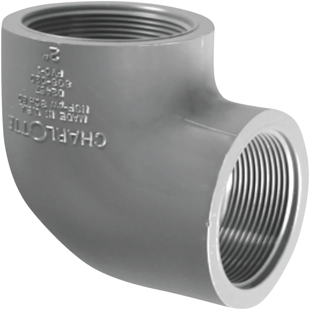 Schedule 80 PVC FPT x FPT 90-Degree Elbow, 1/2 In.