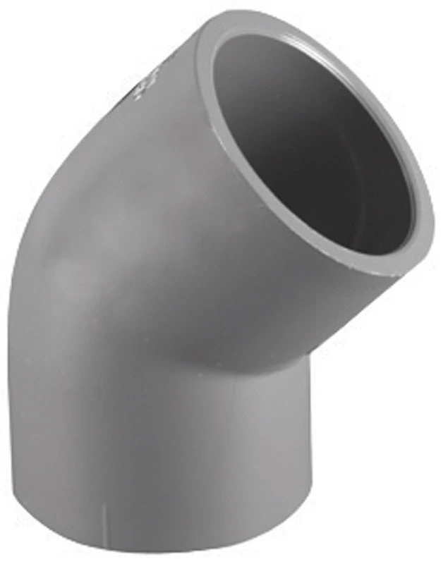 Schedule 80 PVC Slip x Slip 45-Degree Elbow, 3/4 In.