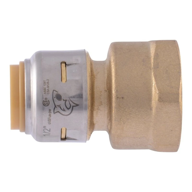 Push-Fit Connector, Lead Free, 1/2 x 3/4 In. FIP