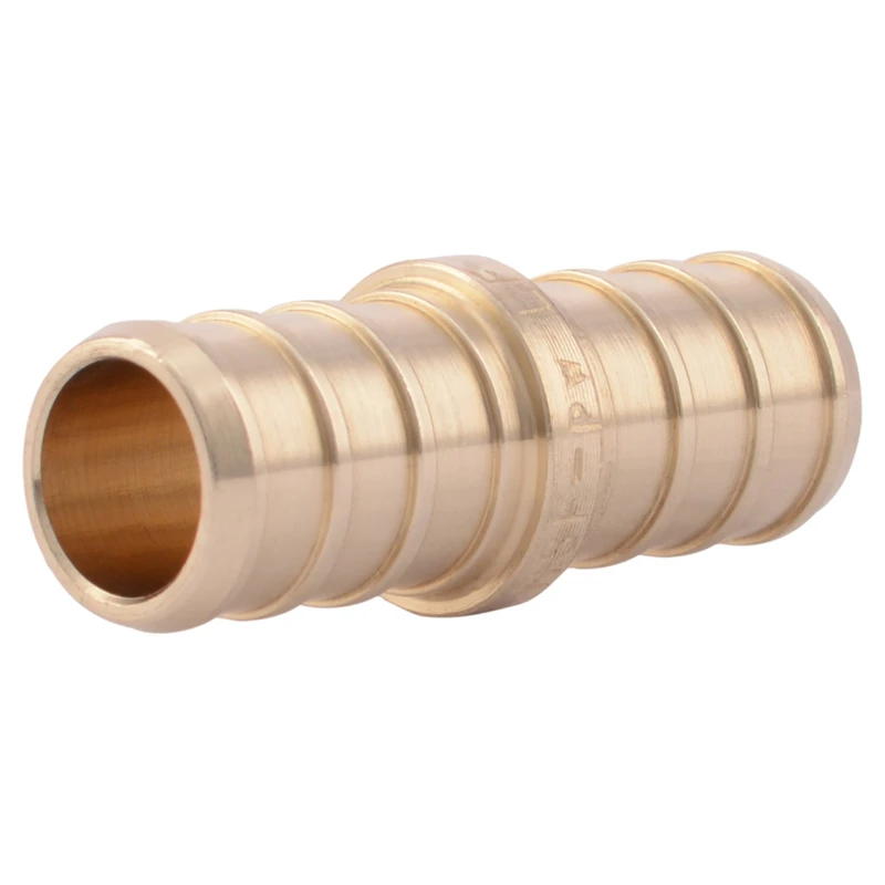 Insert Pipe Coupling, Lead Free, 1/2 In. Brass Barb, 10-Pk.