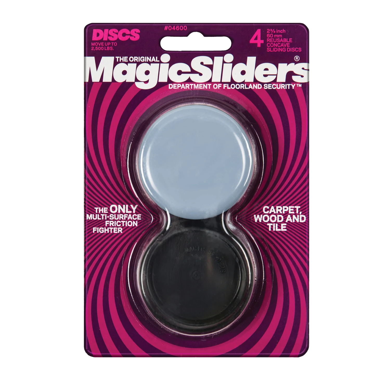 Surface Protectors, Concave Furniture Sliding Discs, 2-3/8-In. Round, 4-Pk.