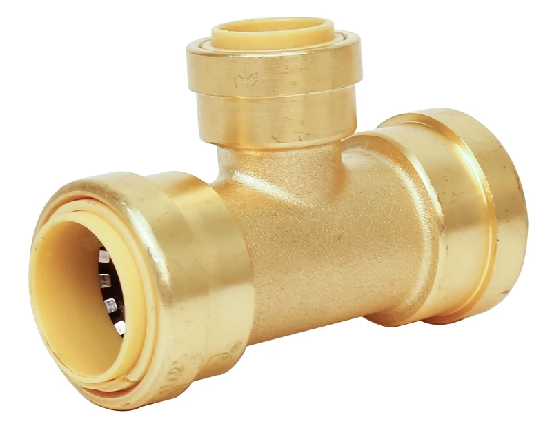 Push-On Pipe Tee, 1/2 In. Copper x Copper x Copper
