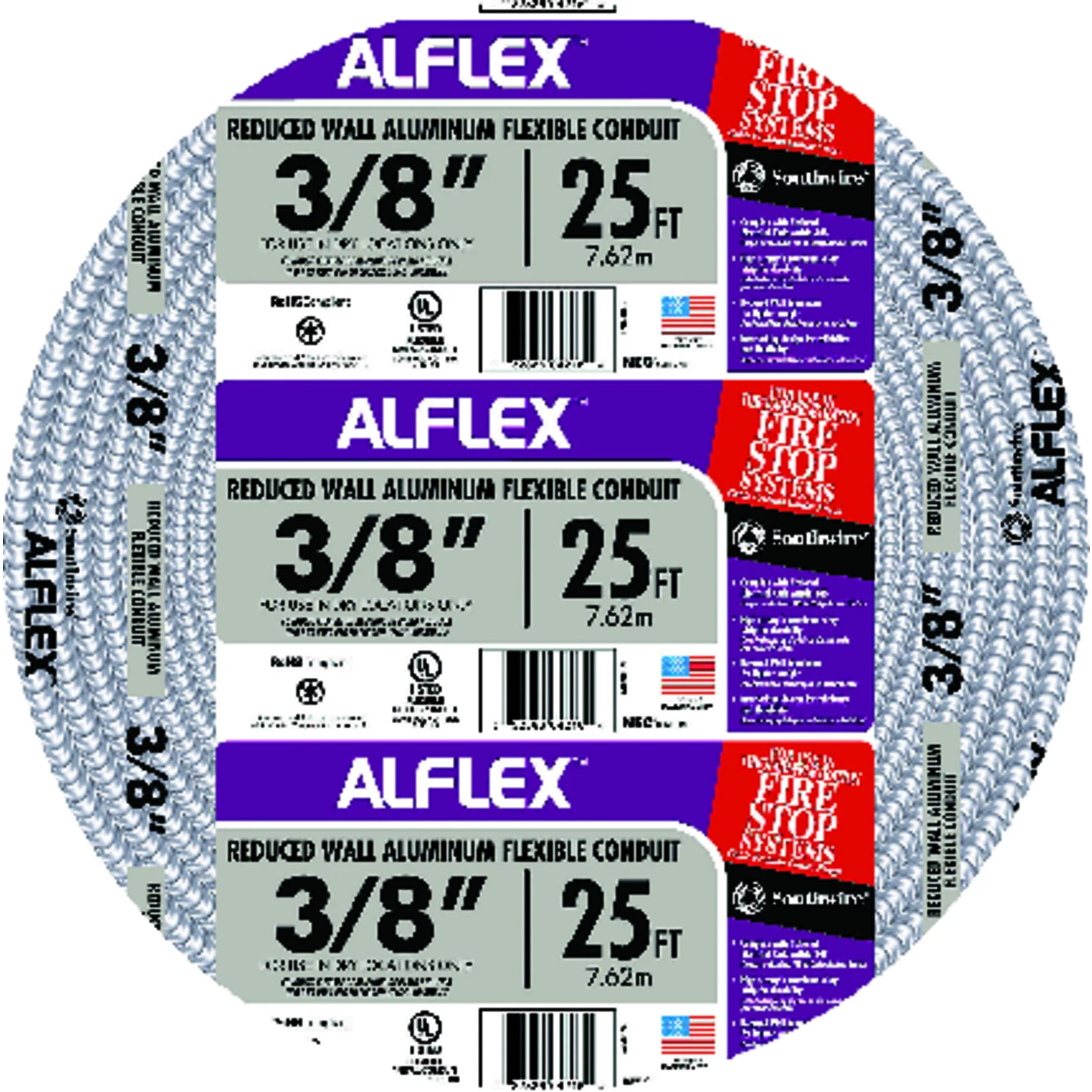 Conduit, Reduced Wall, Aluminum, 3/8 In. x 25 Ft. Coil