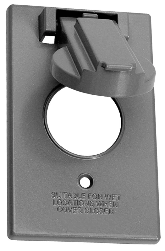 WeatherproofVertical Flip Cover, Single Gang, Gray