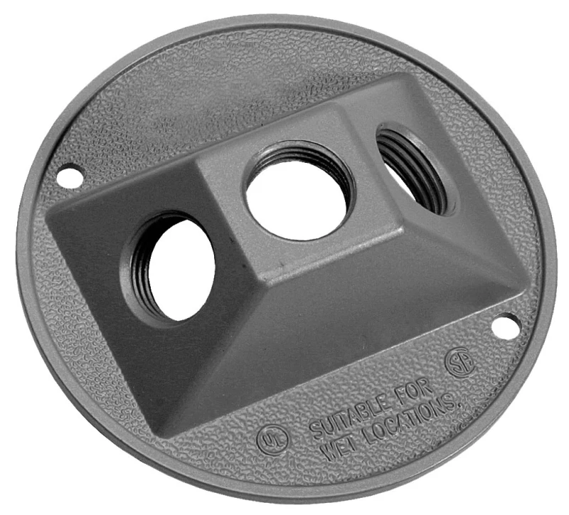 Weatherproof Round Lampholder Cover, Gray