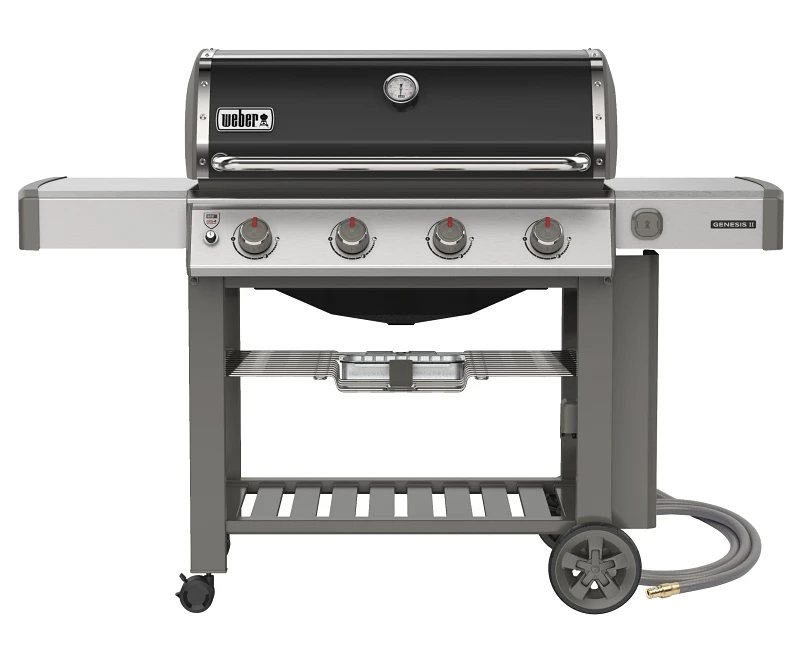 Genesis II E-410 4-Burner Natural Gas Grill, 48,000-BTU, Black