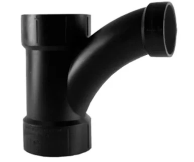 ABS/DWV Long Turn Tee Wye, 4 x 4 x 3 In.