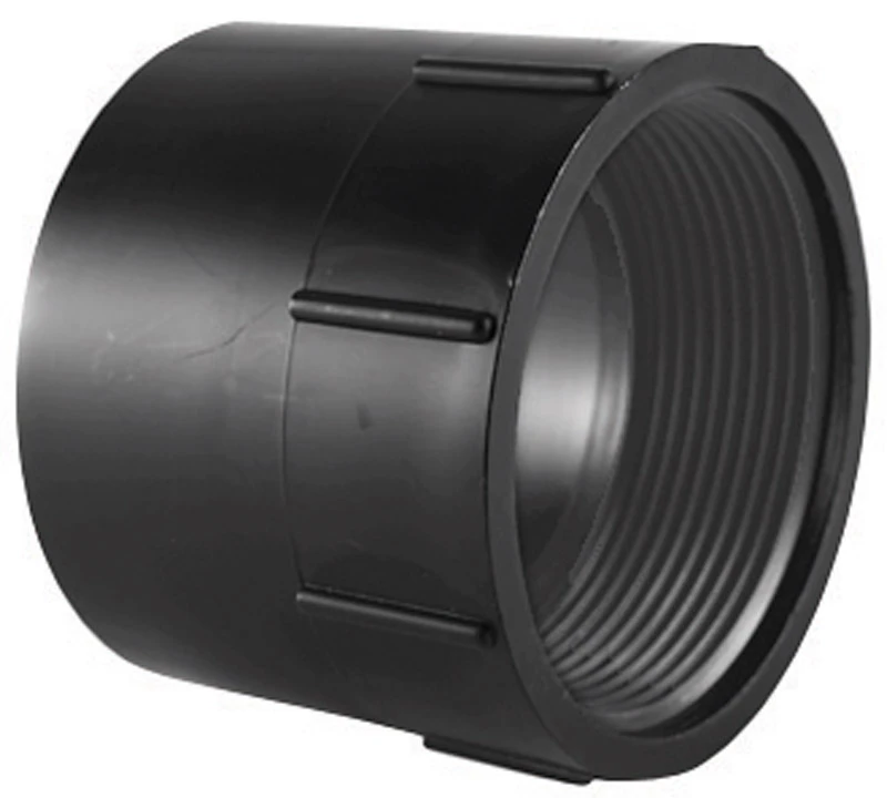 ABS/DWV Pipe Adapter, Hub x FIP, 4 In.