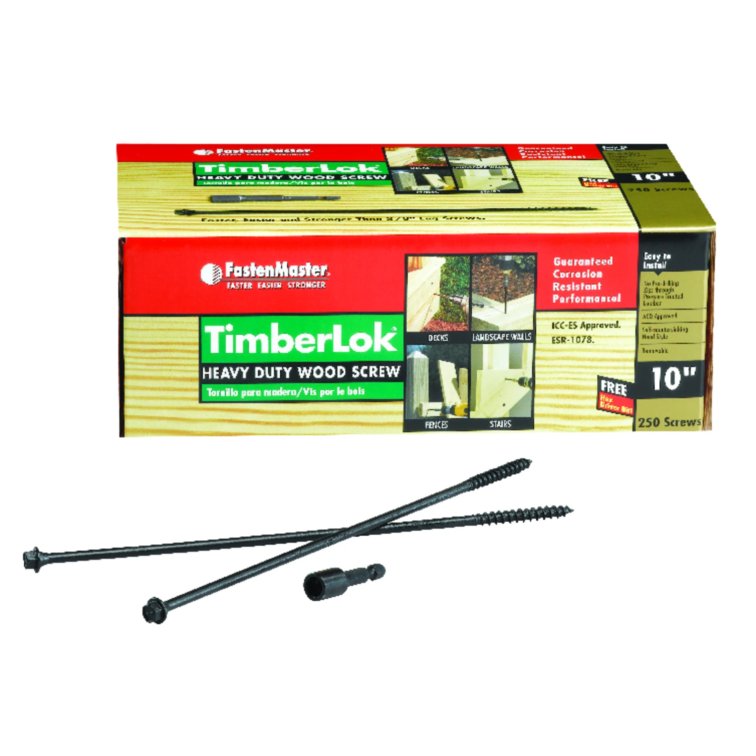 Timberlok Wood Screws, 10 In., 250-Pk.